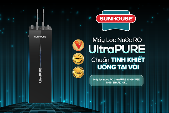 Máy lọc nước R.O UltraPURE SUNHOUSE 10 LÕI SHA76210KL