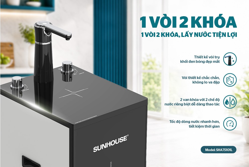 Máy lọc nước RO UltraPure SUNHOUSE 10 lõi SHA75101L