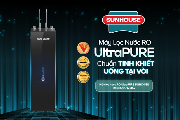 Máy lọc nước RO UltraPURE SUNHOUSE 10 LÕI SHA76212KL