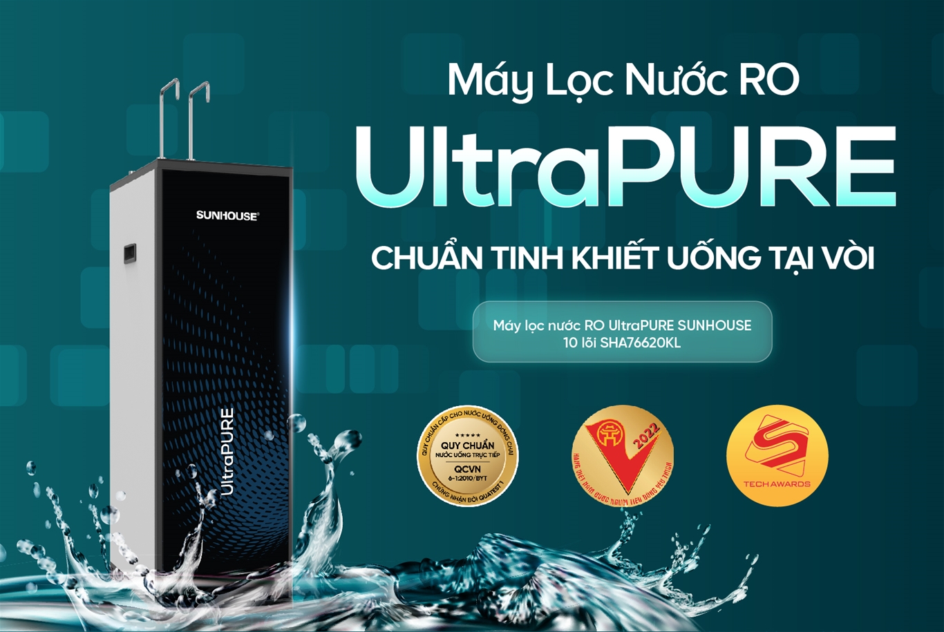 Máy lọc nước RO UltraPURE SUNHOUSE 10 lõi SHA76620KL