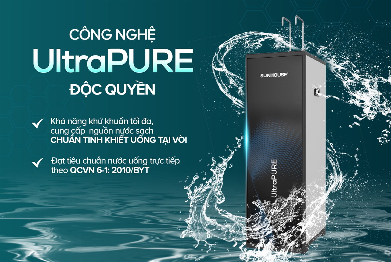 Máy lọc nước RO UltraPURE SUNHOUSE 10 LÕI SHA76621KL