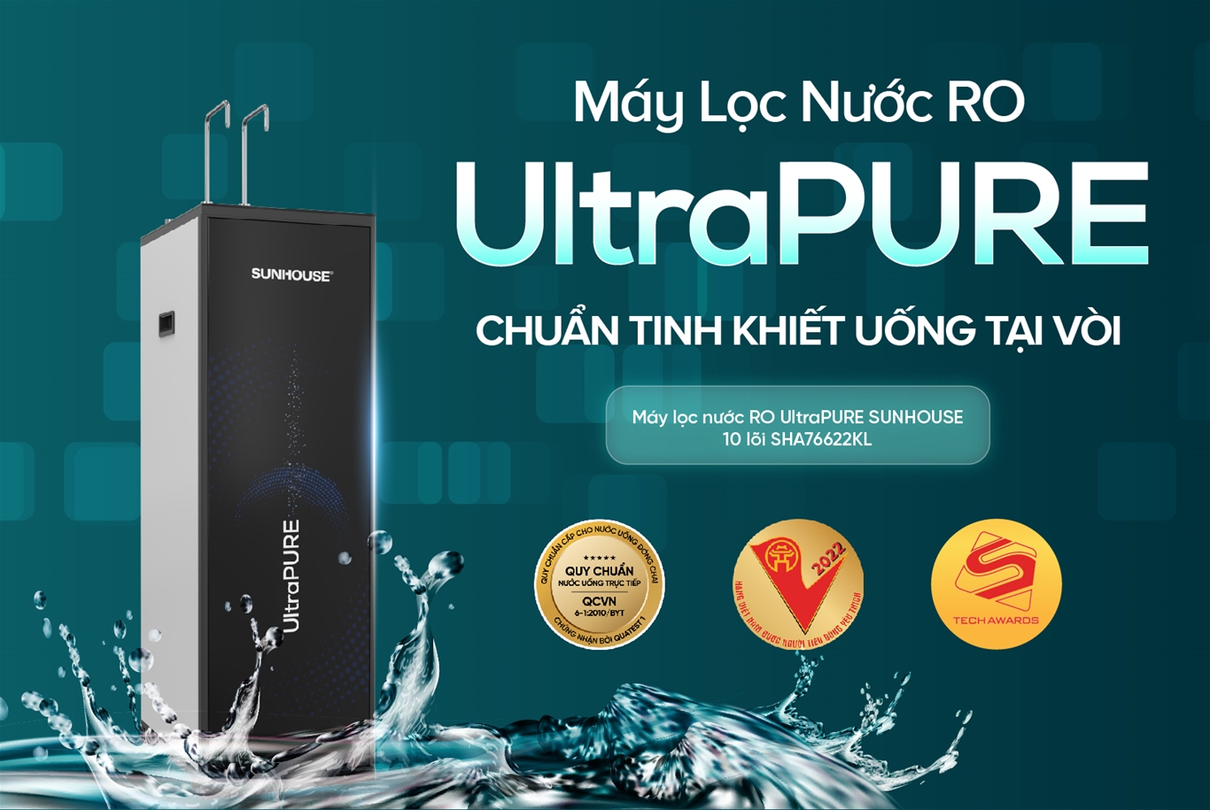 Máy lọc nước RO UltraPURE SUNHOUSE 10 LÕI SHA76622KL