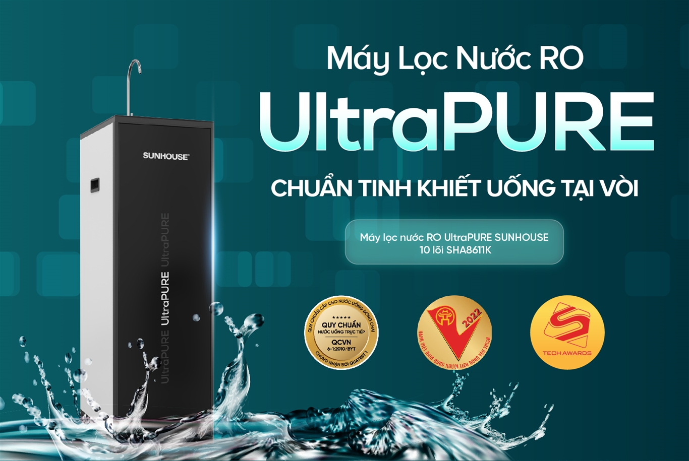 Máy lọc nước RO UltraPURE SUNHOUSE 10 LÕI SHA8611K