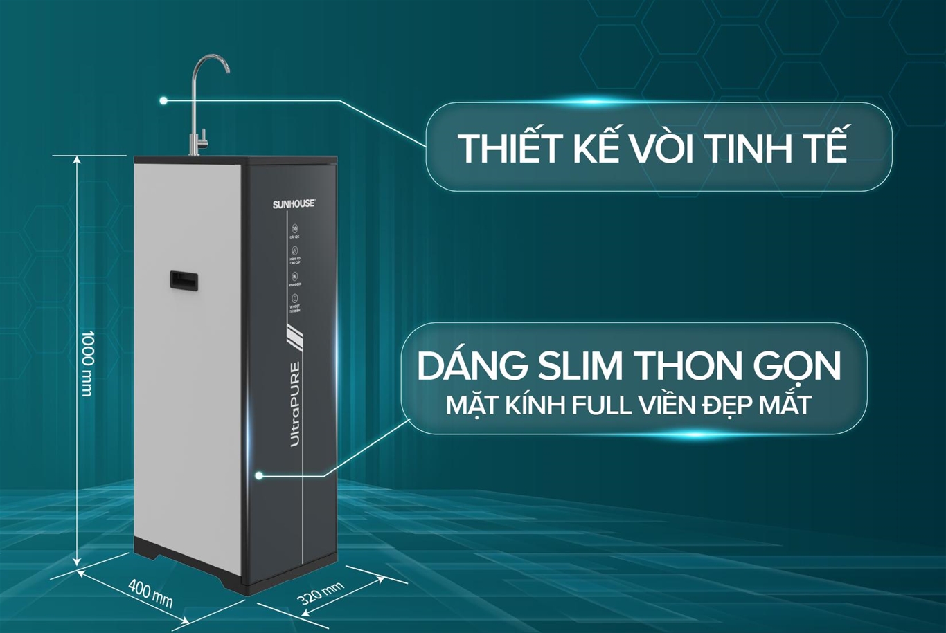 Máy lọc nước RO UltraPURE SUNHOUSE 10 lõi SHA8691L