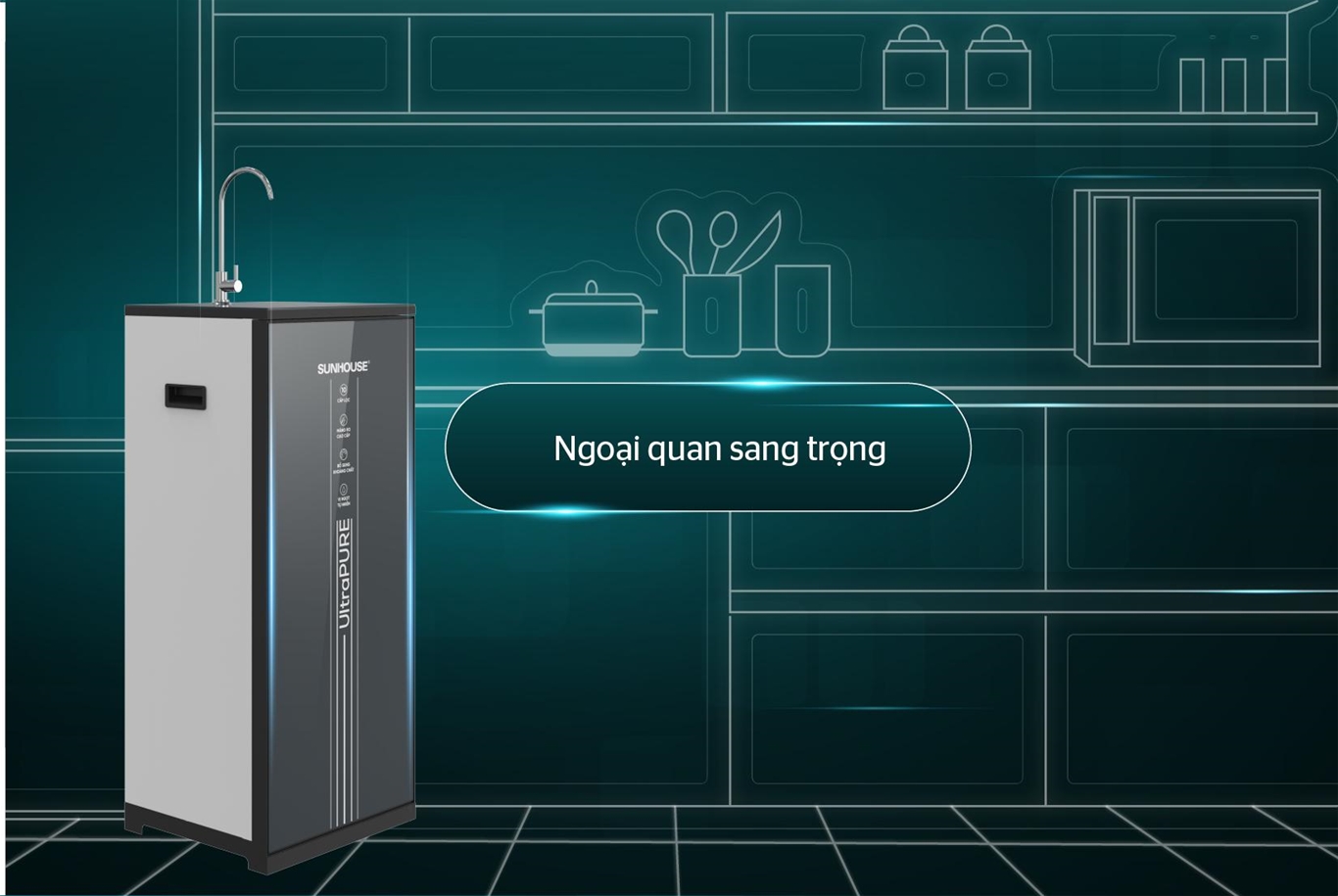 Máy lọc nước RO UltraPURE SUNHOUSE 10 lõi SHA8695M