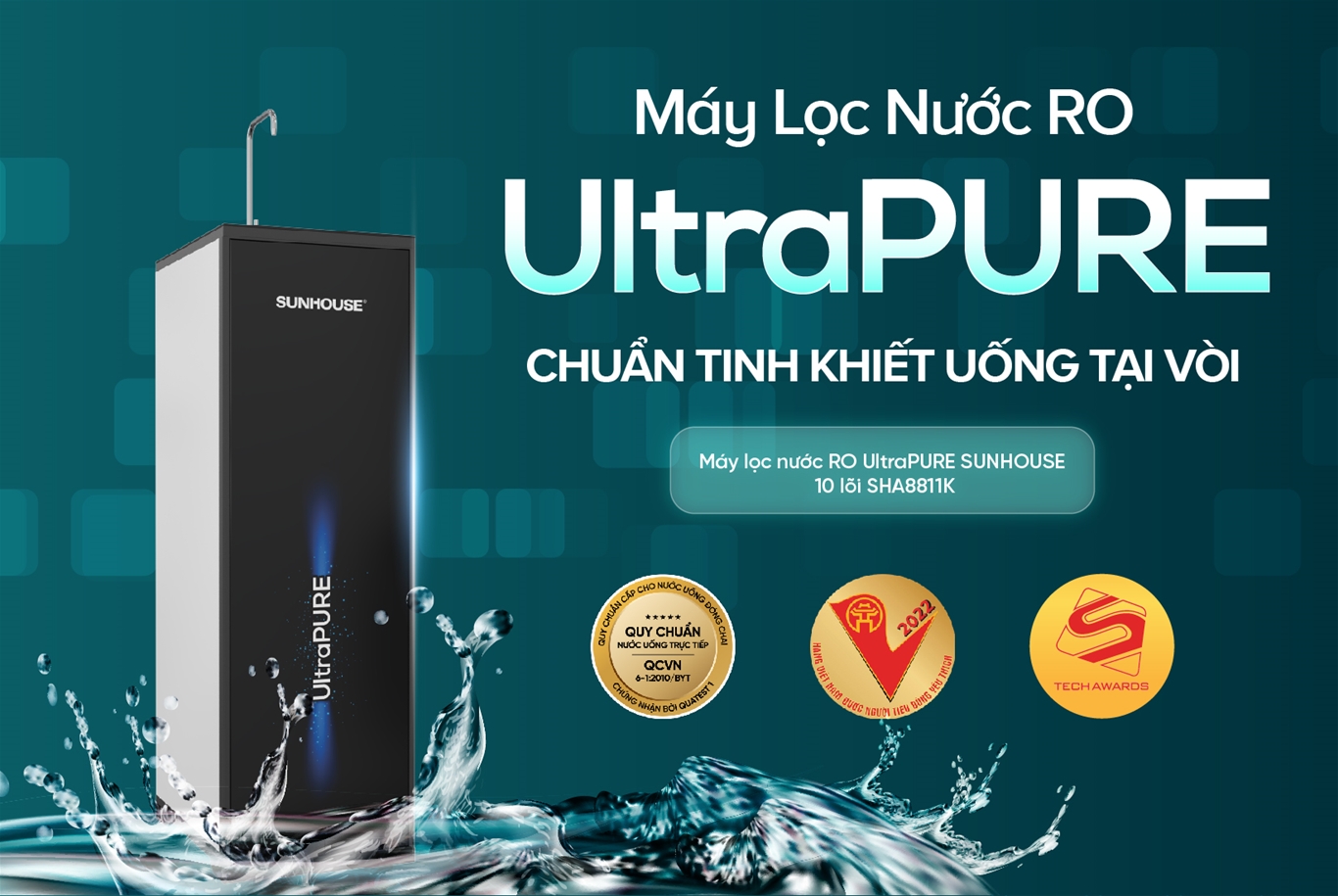 Máy lọc nước RO UltraPURE SUNHOUSE 10 LÕI SHA8811K