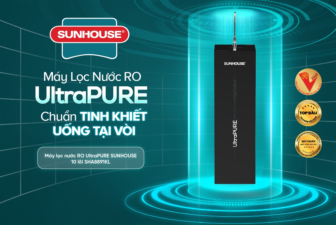 Máy lọc nước RO UltraPURE SUNHOUSE 10 LÕI SHA8891KL