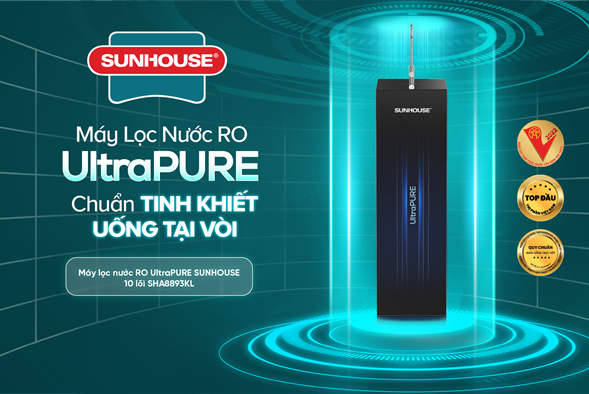 Máy lọc nước RO UltraPURE SUNHOUSE 10 LÕI SHA8893KL