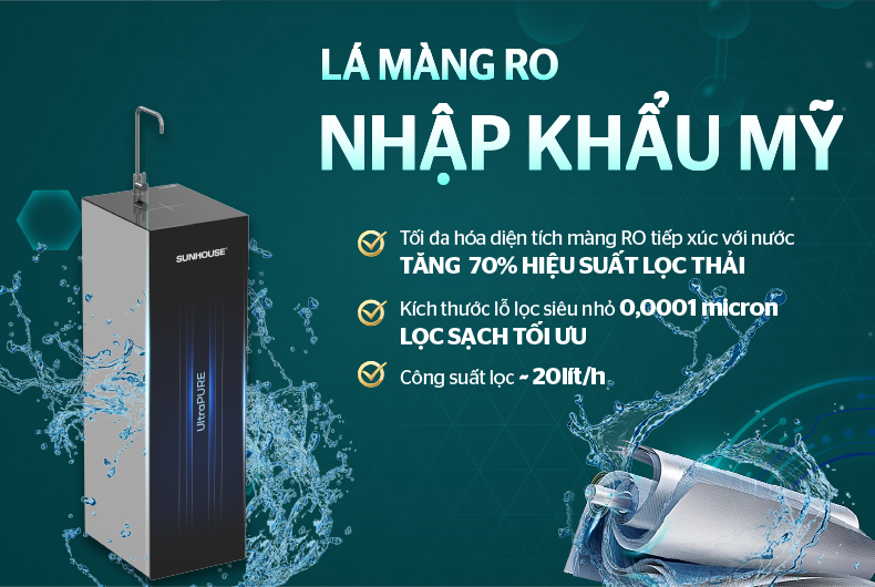 Máy lọc nước RO UltraPURE SUNHOUSE 10 LÕI SHA8893KL