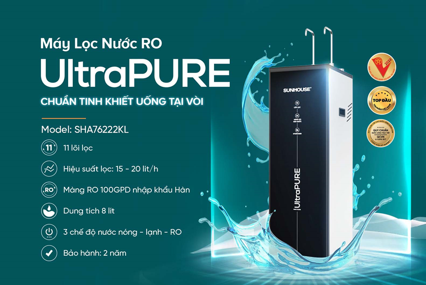 MÁY LỌC NƯỚC RO UltraPURE SUNHOUSE 11 LÕI SHA76222KL