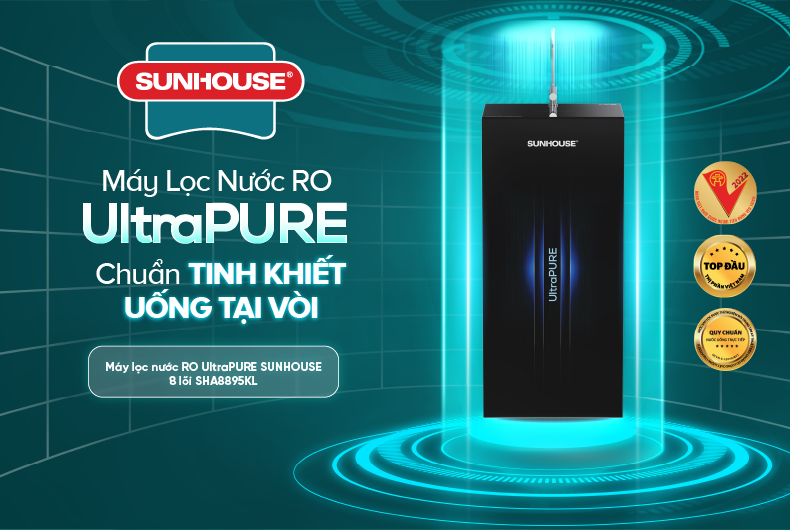 Máy lọc nước RO UltraPURE SUNHOUSE 8 LÕI SHA8895KL