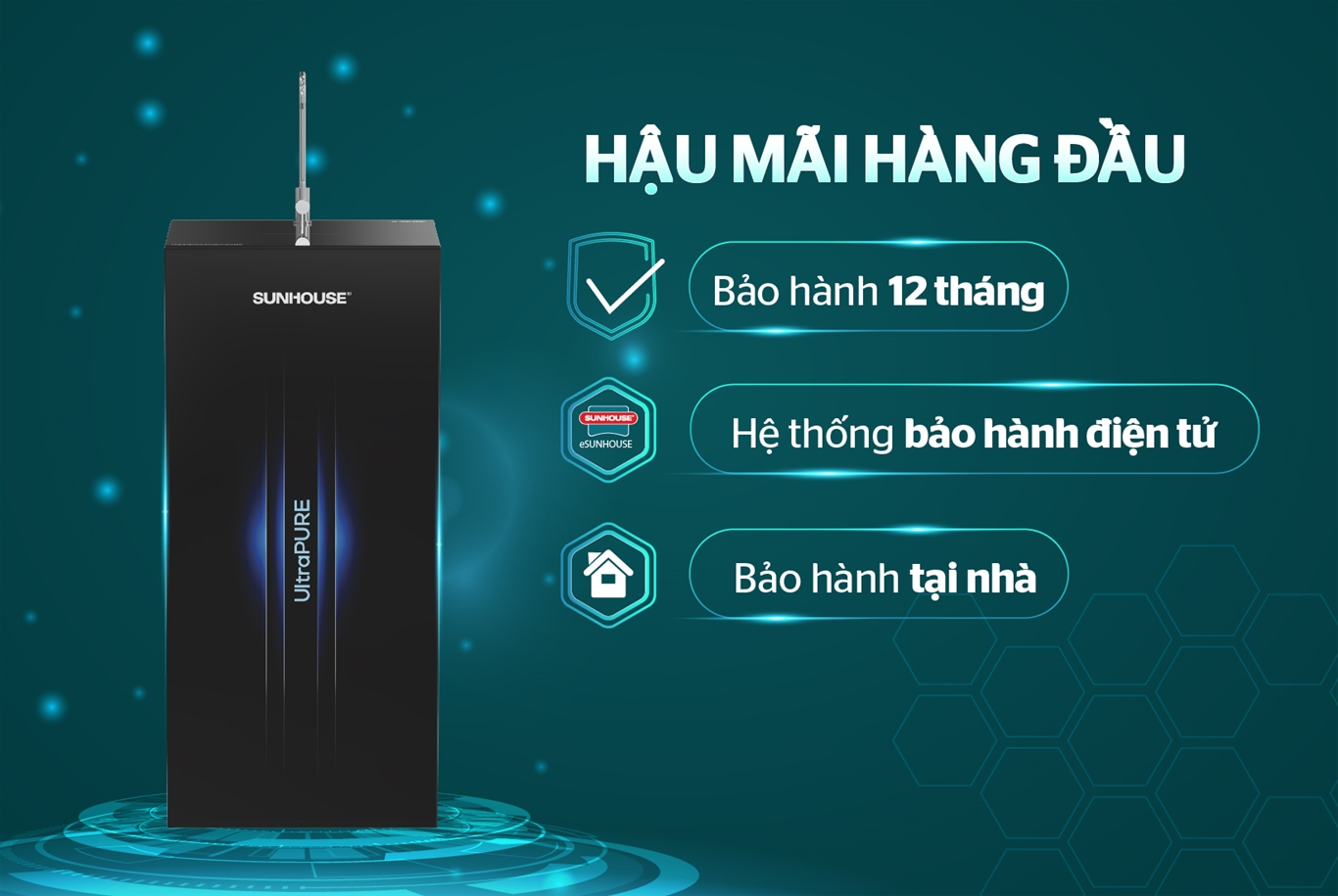 Máy lọc nước RO UltraPURE SUNHOUSE 8 LÕI SHA8895KL