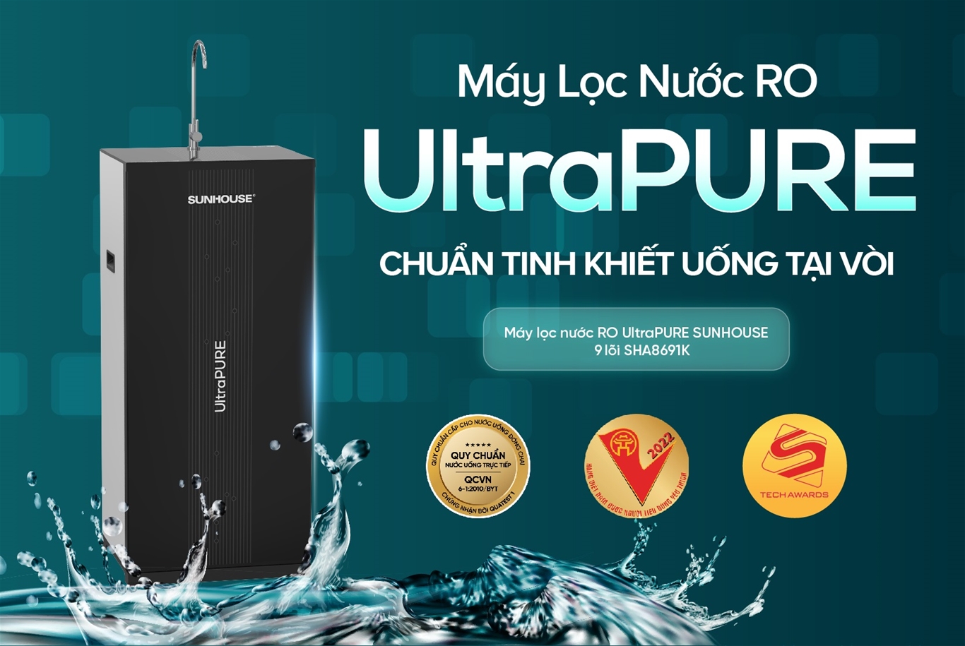 Máy lọc nước RO UltraPURE SUNHOUSE 9 LÕI SHA8691K