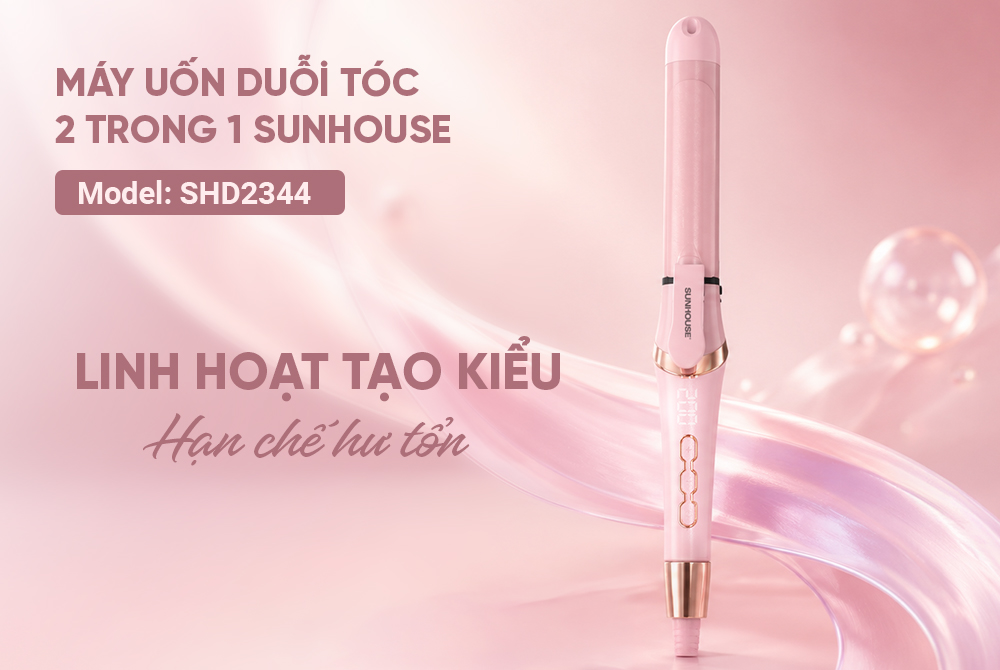 Máy uốn duỗi tóc 2 trong 1 SUNHOUSE SHD2344