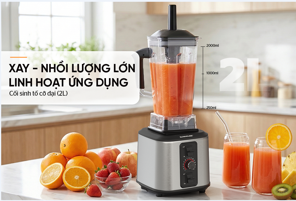Máy xay sinh tố công nghiệp SUNHOUSE SHD5380