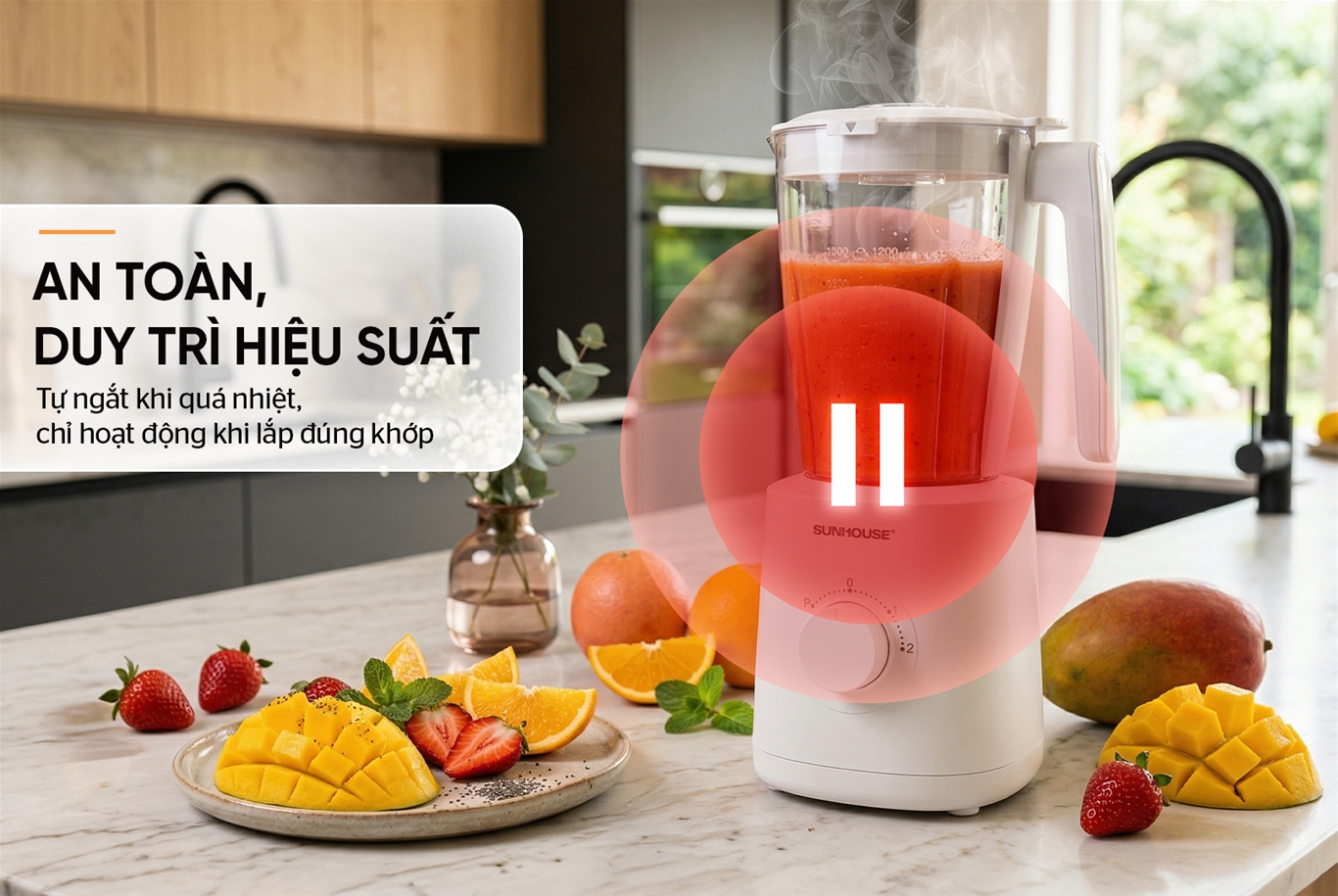 Máy xay sinh tố đa năng SUNHOUSE SHD5318