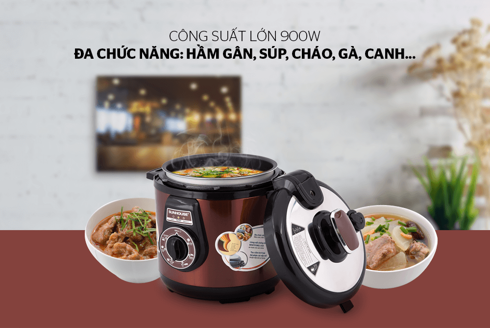 Nồi áp suất điện đa năng SUNHOUSE SHD1562