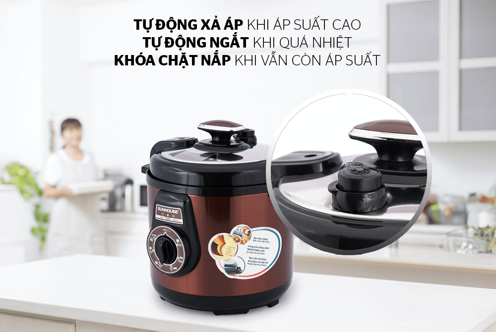 Nồi áp suất điện đa năng SUNHOUSE SHD1562