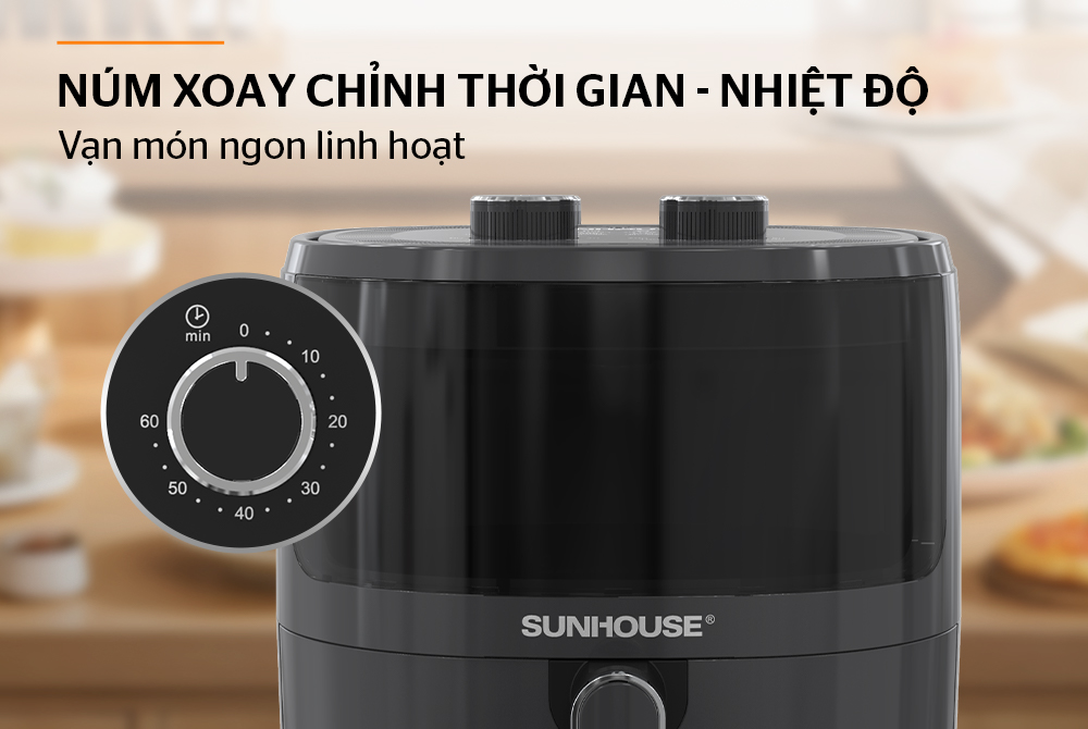 Nồi chiên không dầu 5L SUNHOUSE SHD4021