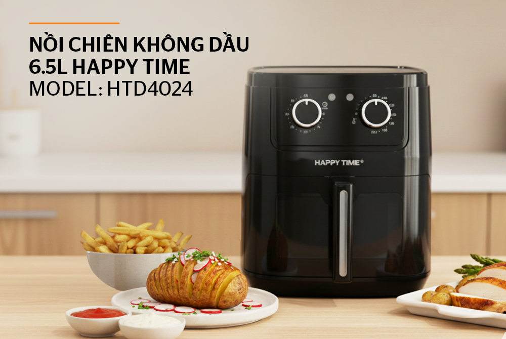 Nồi chiên không dầu 6.5L HAPPY TIME HTD4024
