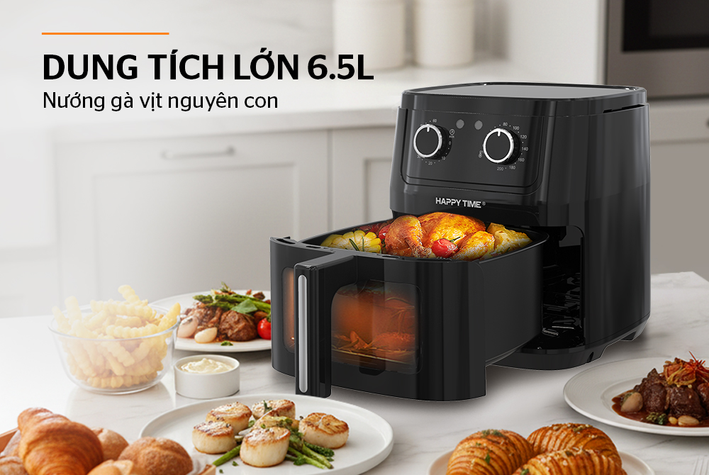 Nồi chiên không dầu 6.5L HAPPY TIME HTD4024