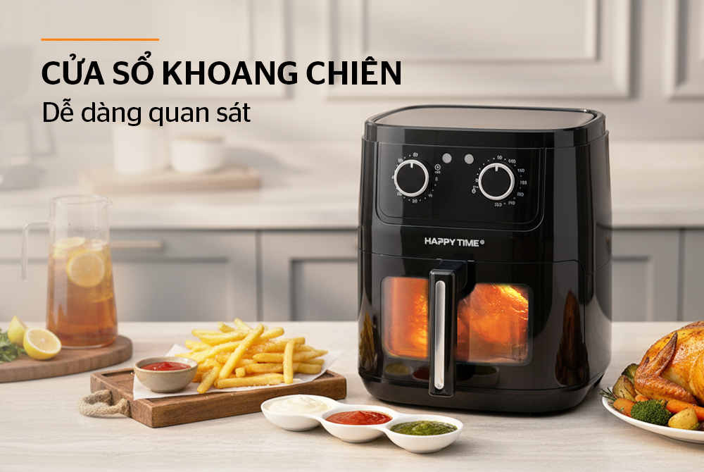Nồi chiên không dầu 6.5L HAPPY TIME HTD4024