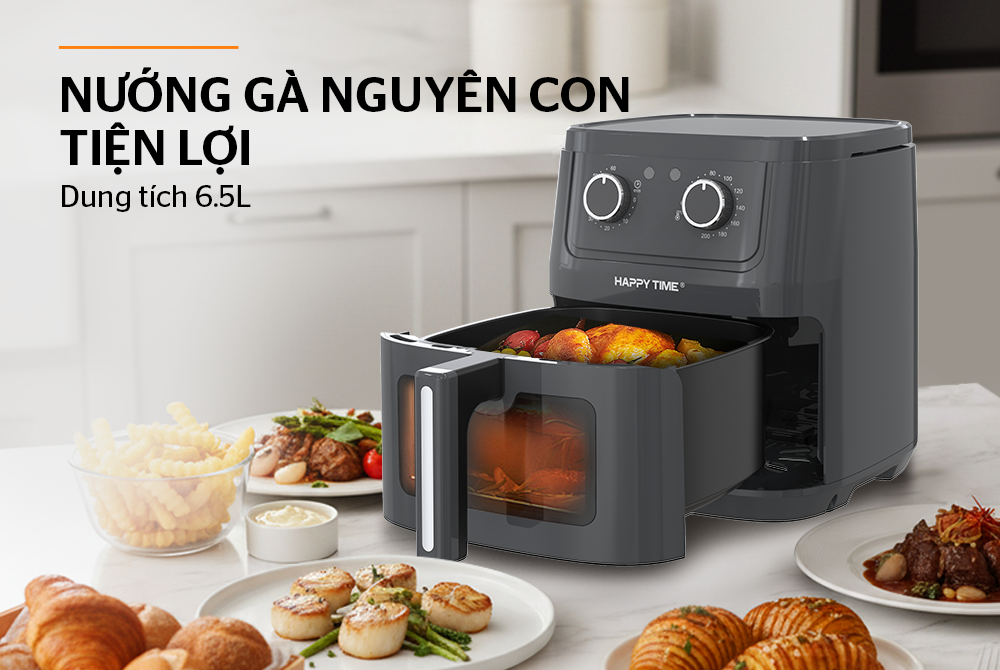 Nồi chiên không dầu 6.5L HAPPY TIME HTD4029