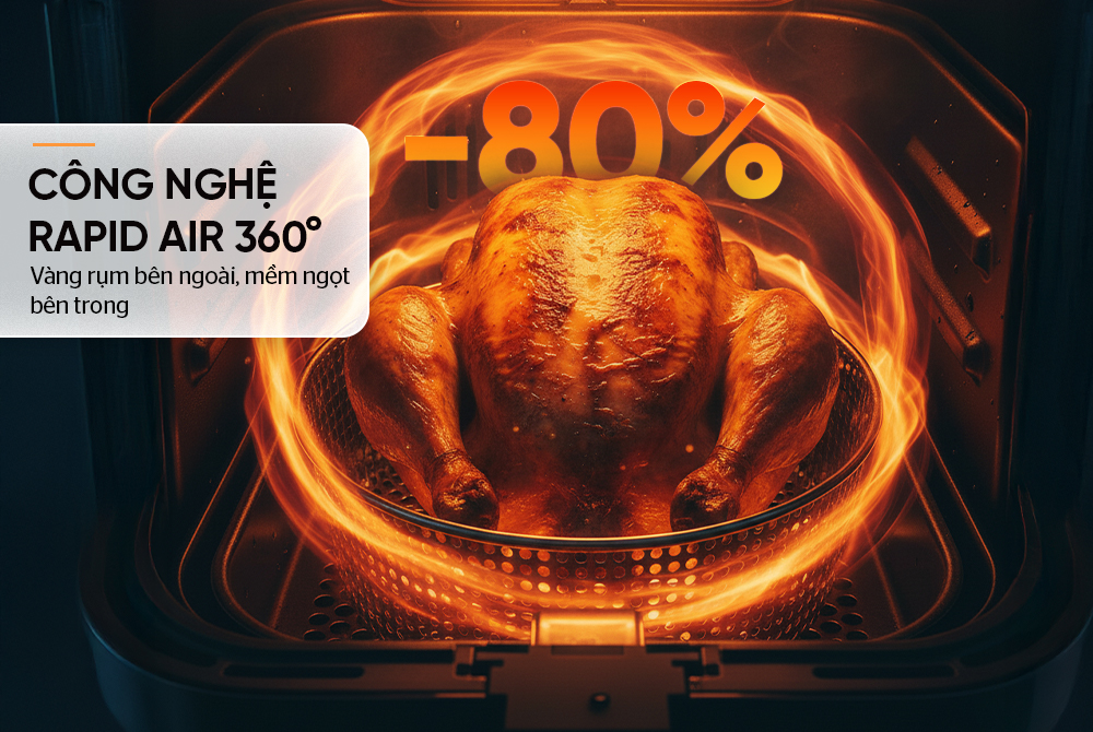 Nồi chiên không dầu 6.5L SUNHOUSE SHD4080