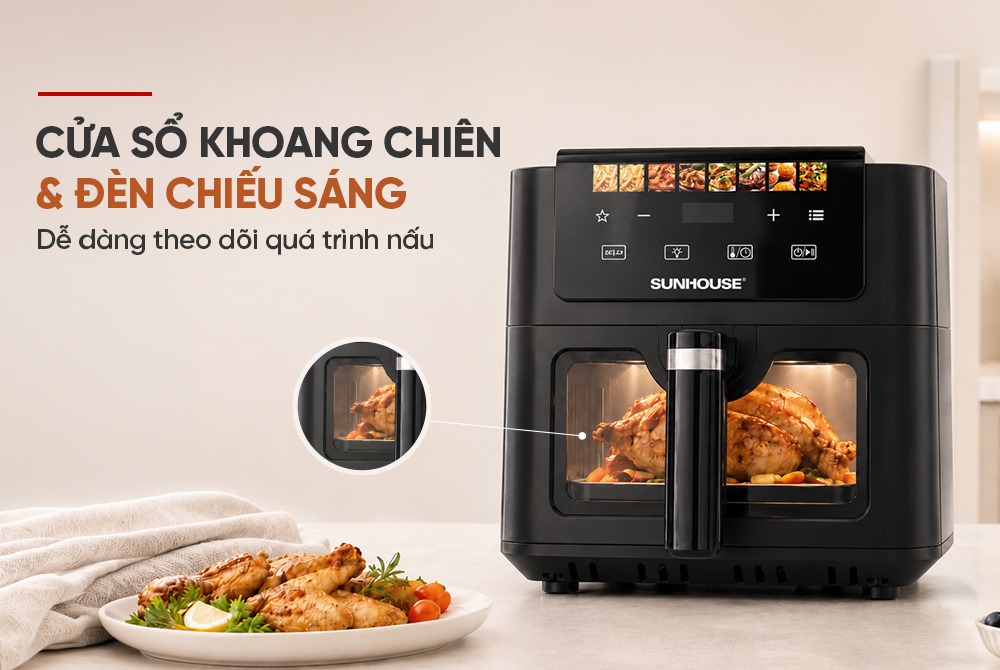 Nồi chiên không dầu 6.5L SUNHOUSE SHD4083