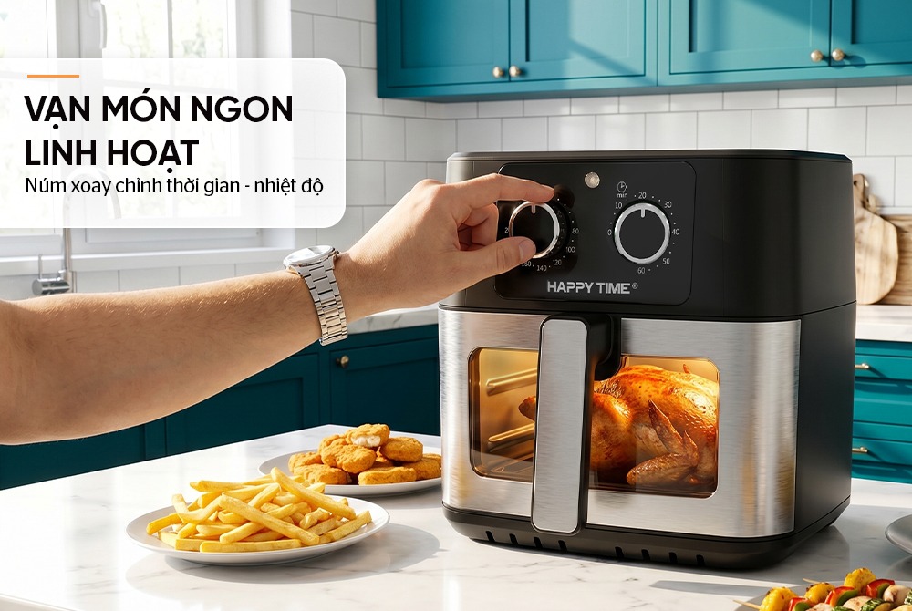 Nồi chiên không dầu 8L HappyTime HTD4041