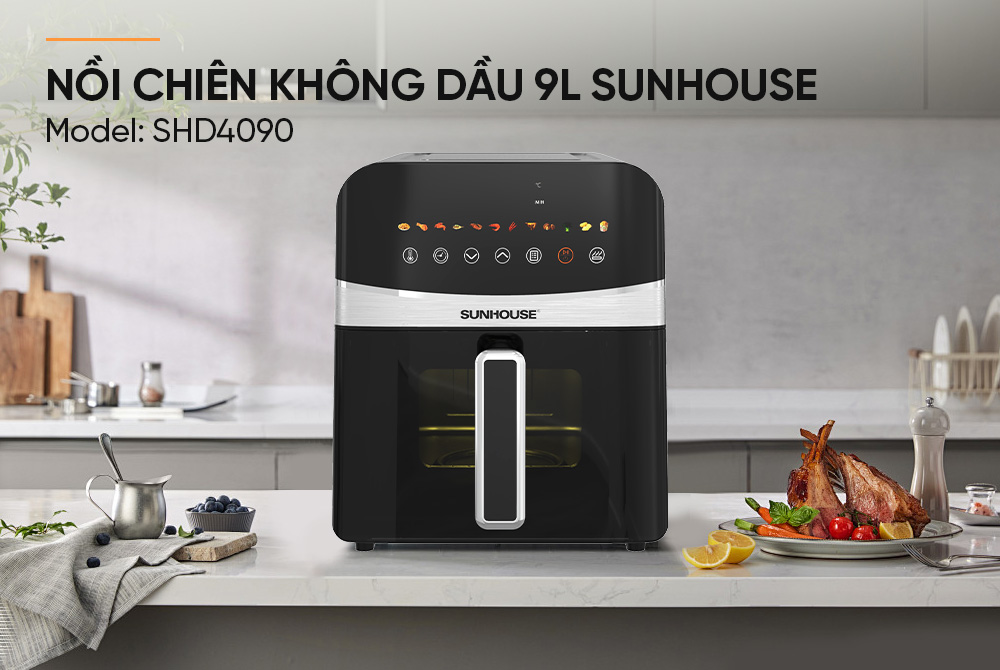 Nồi chiên không dầu 9L SUNHOUSE