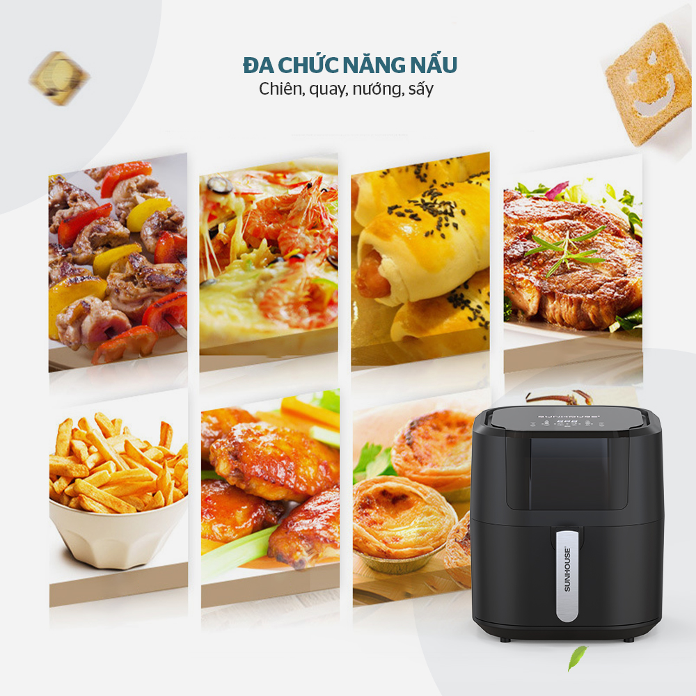 Nồi chiên không dầu 9L SUNHOUSE SHD4082