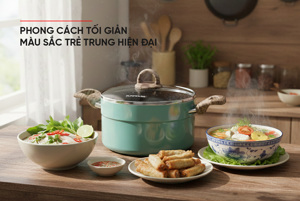 Nồi chống dính đáy từ SUNHOUSE ECO SHG1122M1-20