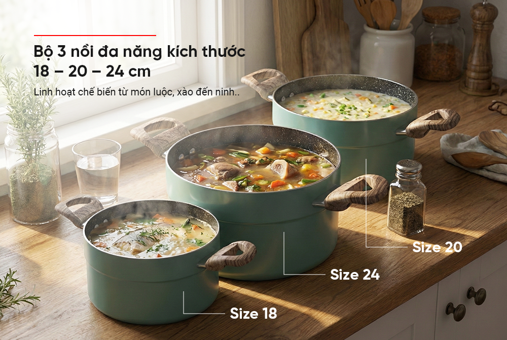 Nồi chống dính đáy từ SUNHOUSE ECO SHG1122M1-20