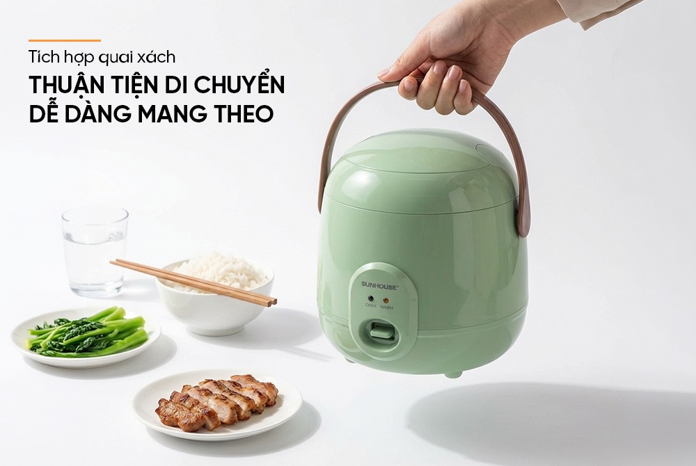 Nồi cơm điện 0.4L SUNHOUSE SHD8206G