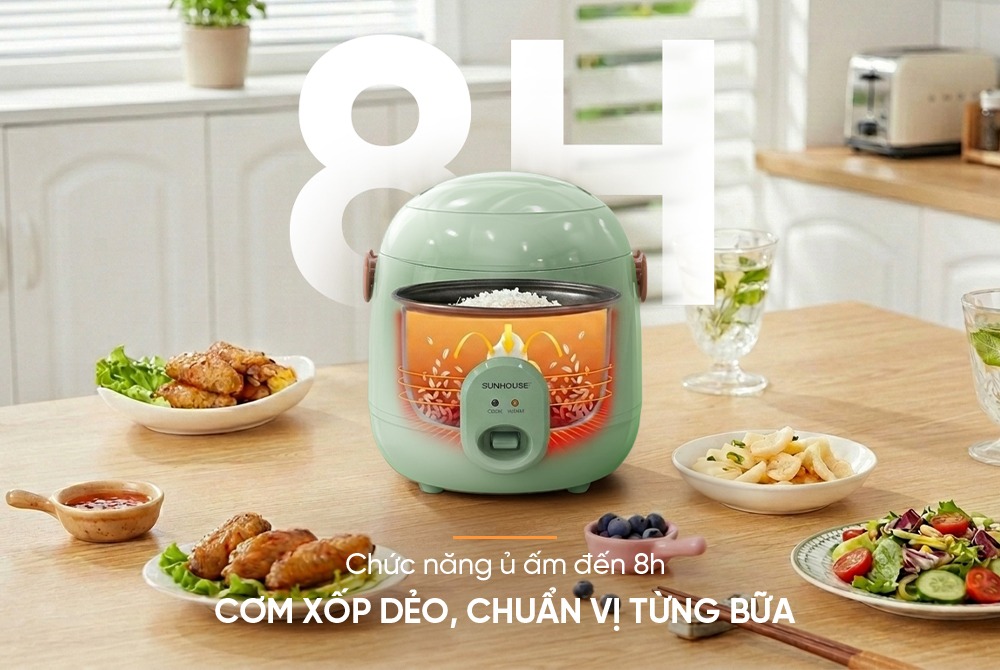 Nồi cơm điện 0.4L SUNHOUSE SHD8206G