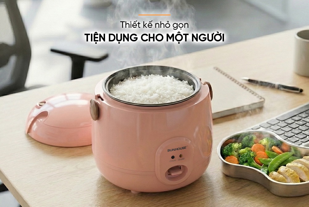 Nồi cơm điện 0.4L SUNHOUSE SHD8206O
