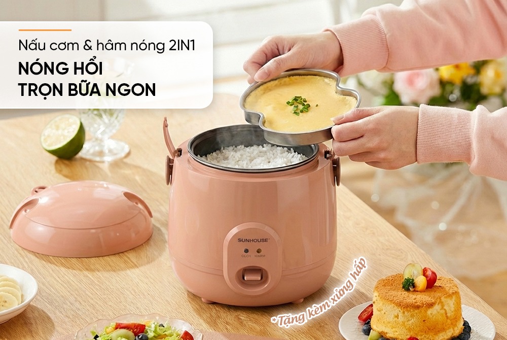 Nồi cơm điện 0.4L SUNHOUSE SHD8206O