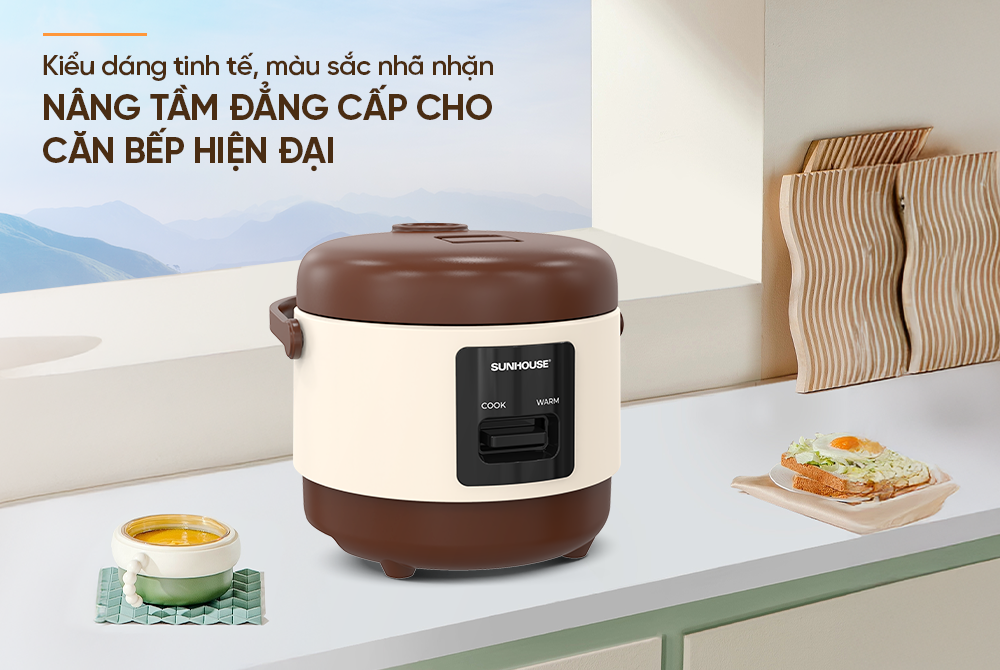 Nồi cơm điện 0.8L SUNHOUSE SHD8201