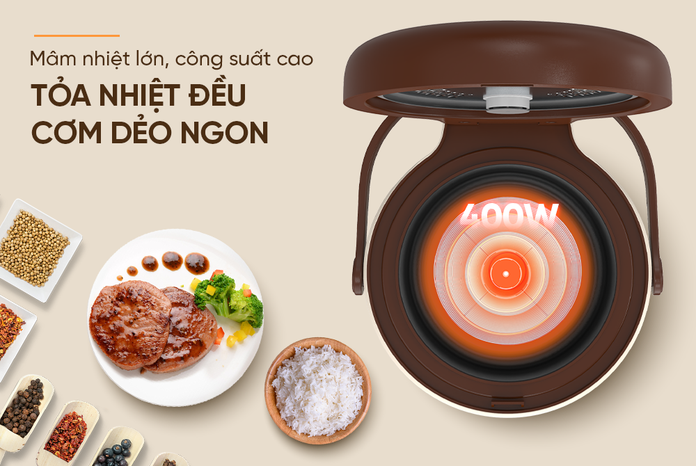 Nồi cơm điện 0.8L SUNHOUSE SHD8201