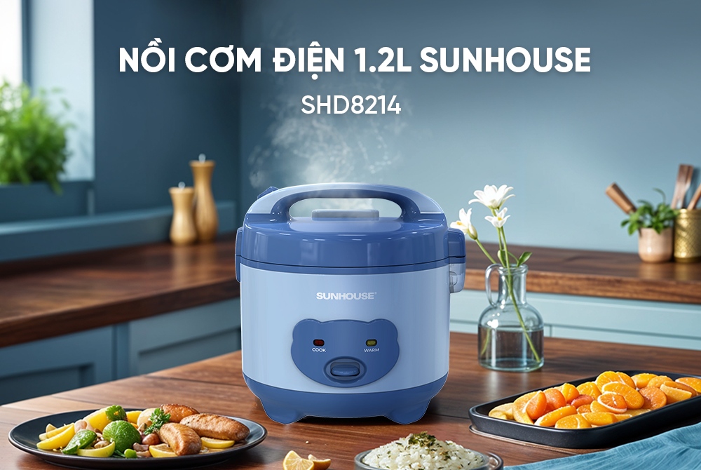 Nồi cơm điện 1.2L SUNHOUSE SHD8214