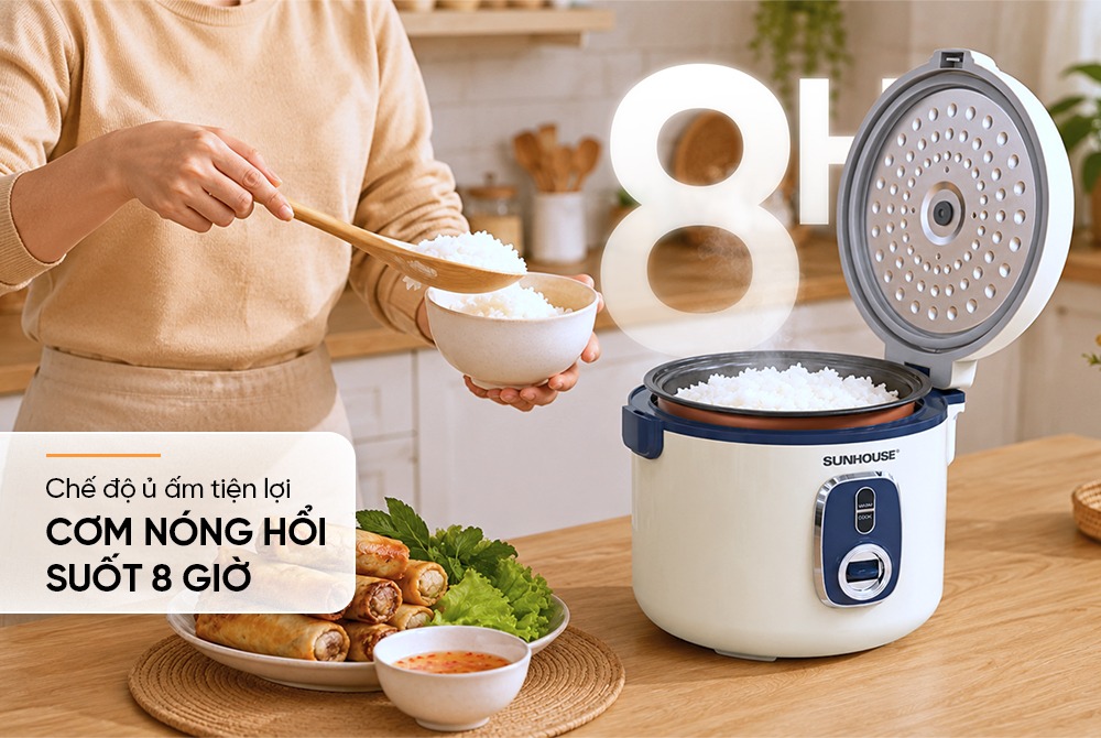 Nồi cơm điện 1.2L SUNHOUSE SHD8215