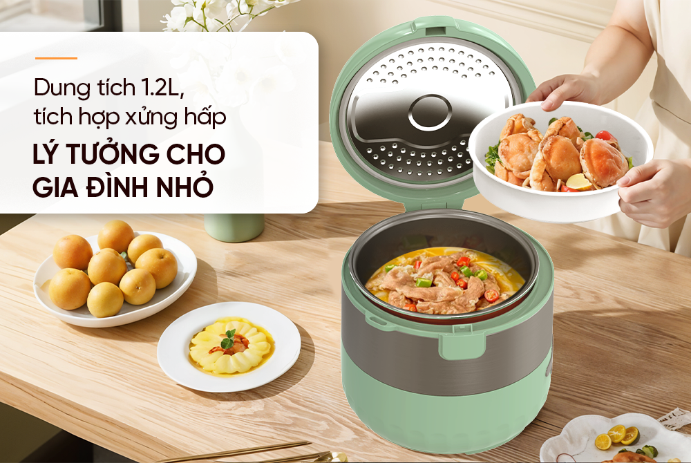 Nồi cơm điện 1.2L SUNHOUSE SHD8221