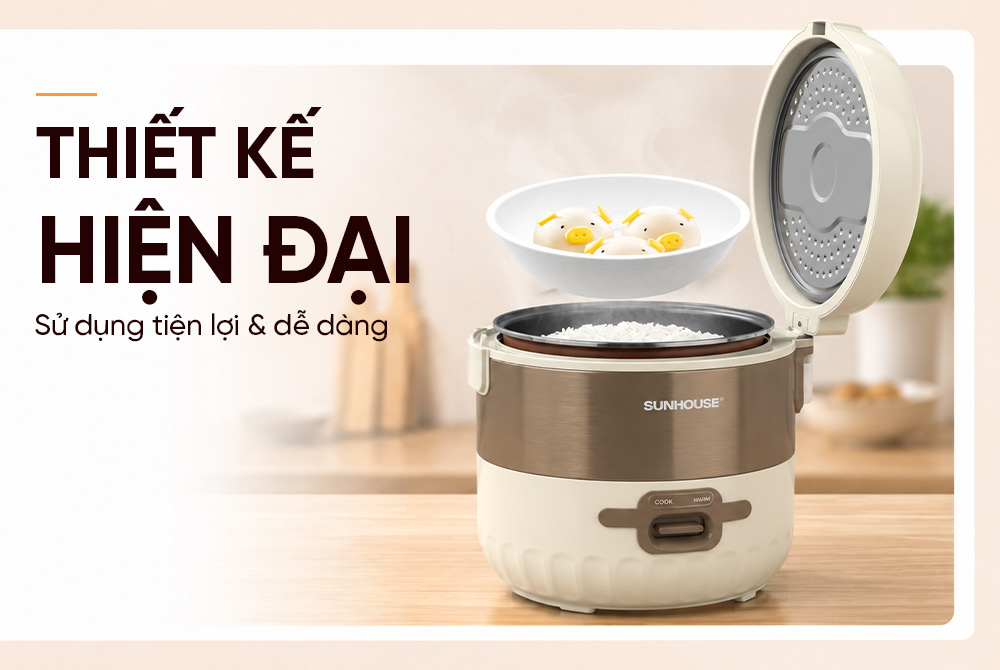 Nồi cơm điện 1.2L SUNHOUSE SHD8222