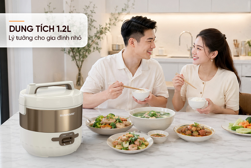 Nồi cơm điện 1.2L SUNHOUSE SHD8222