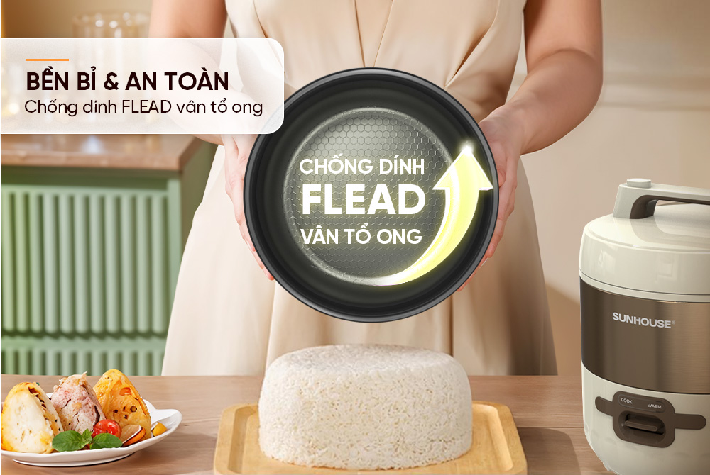 Nồi cơm điện 1.2L SUNHOUSE SHD8222