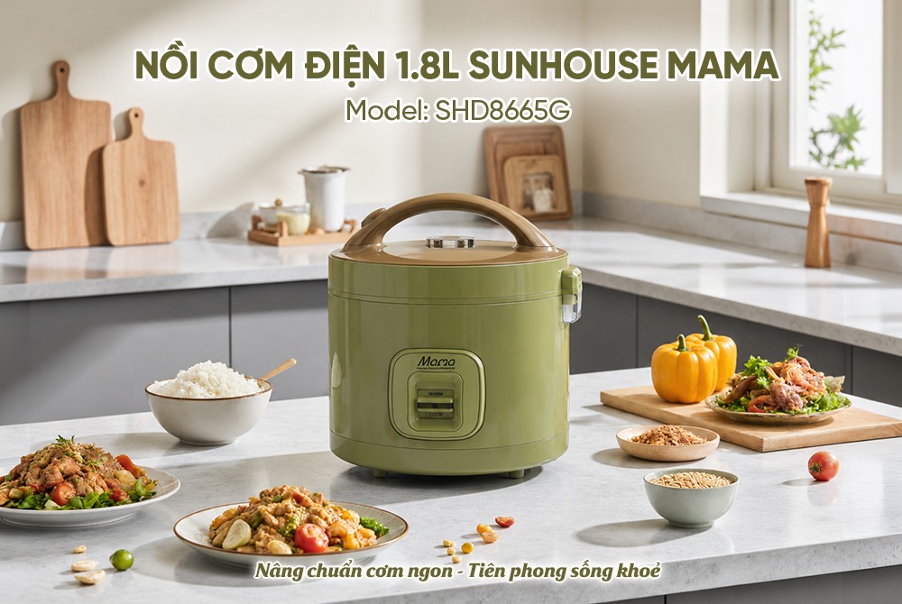 Nồi cơm điện 1.8L SUNHOUSE MAMA SHD8665G