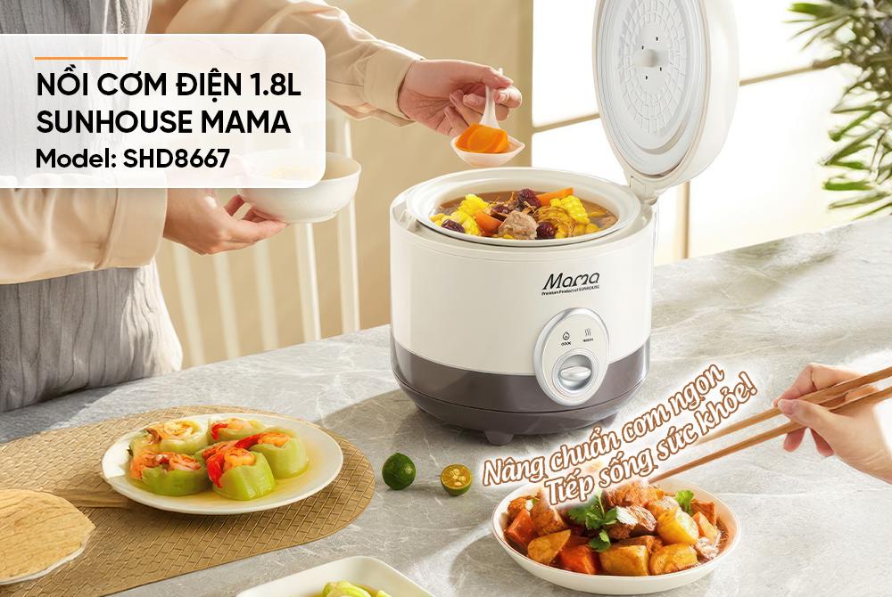 Nồi cơm điện 1.8L SUNHOUSE MAMA SHD8667