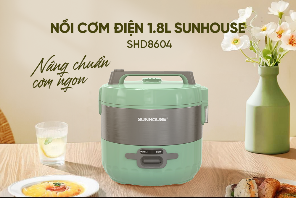 Nồi cơm điện 1.8L SUNHOUSE SHD8604