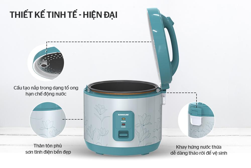Nồi Cơm Điện 1.8L SUNHOUSE SHD8605GT